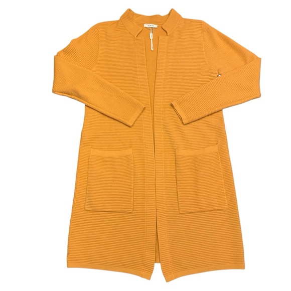 Sioni Golden Mustard Long Sleeve Knit Cardigan Sweater Size Small - Picture 12 of 13